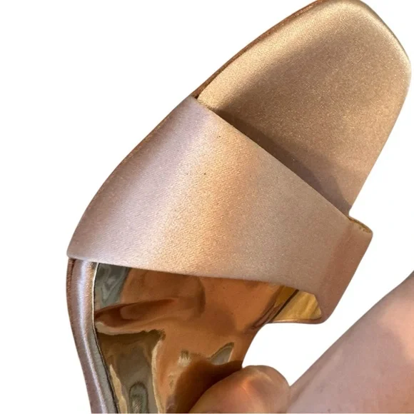Badgley Mischka Kim Bow Satin Heel‎ Sandal Pink 8.5 - Picture 8 of 11